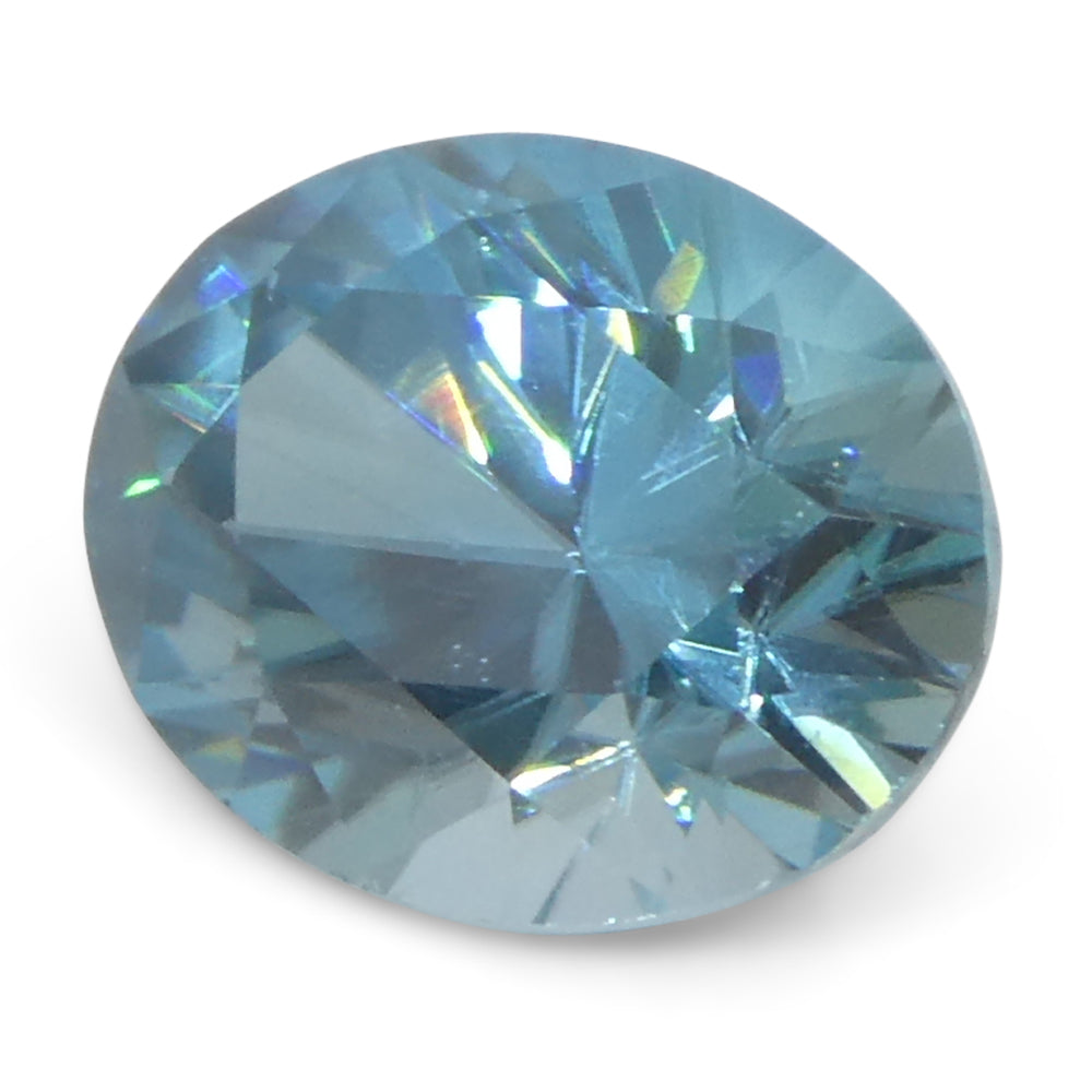 2.21ct Natural Earth Mined Oval Master Brilliant Cut Blue Zircon from Cambodia - Skyjems Wholesale Gemstones
