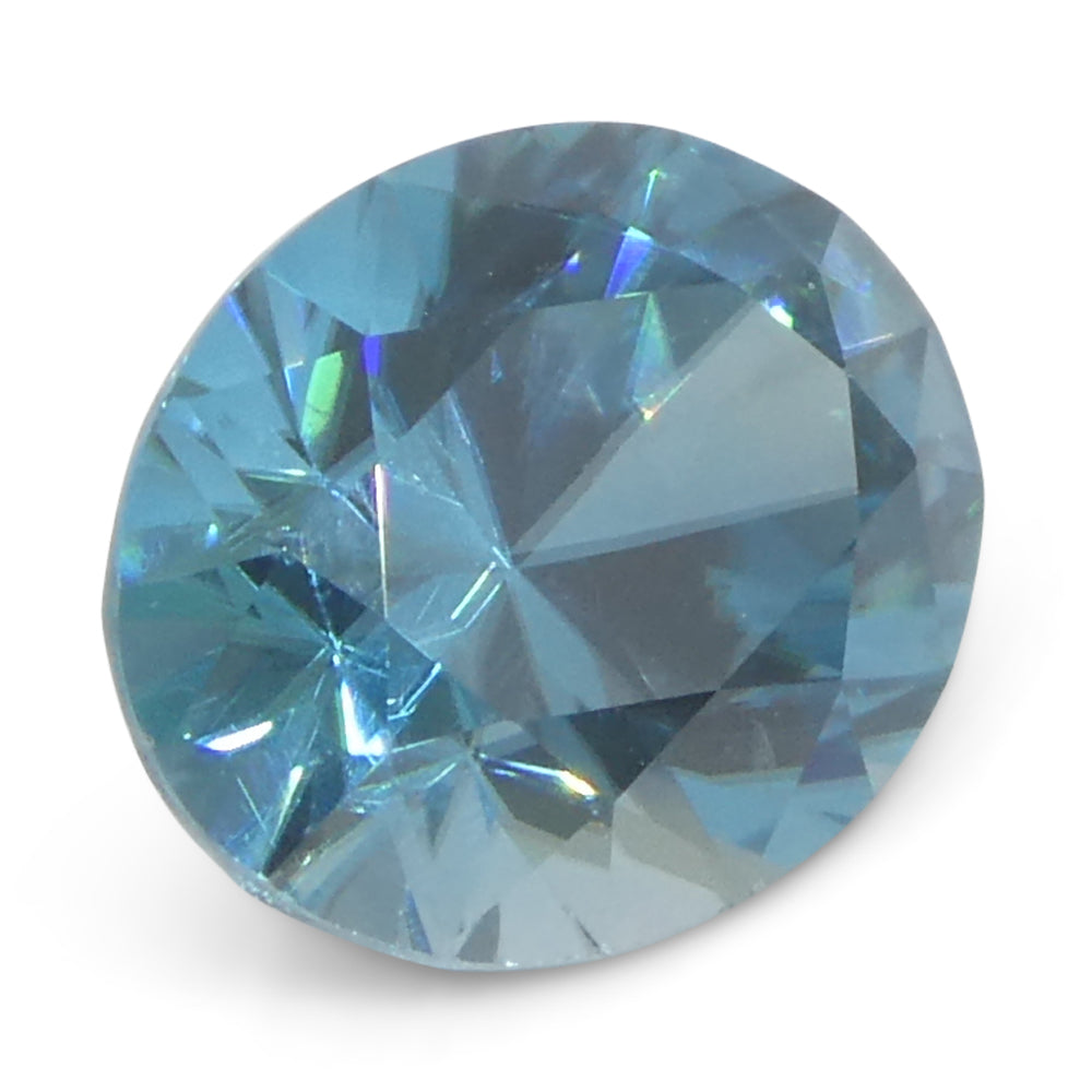 2.21ct Natural Earth Mined Oval Master Brilliant Cut Blue Zircon from Cambodia - Skyjems Wholesale Gemstones