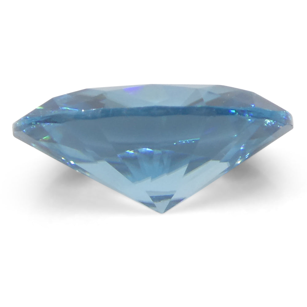 3.25ct Natural Earth Mined Oval Master Brilliant Cut Blue Zircon from Cambodia - Skyjems Wholesale Gemstones