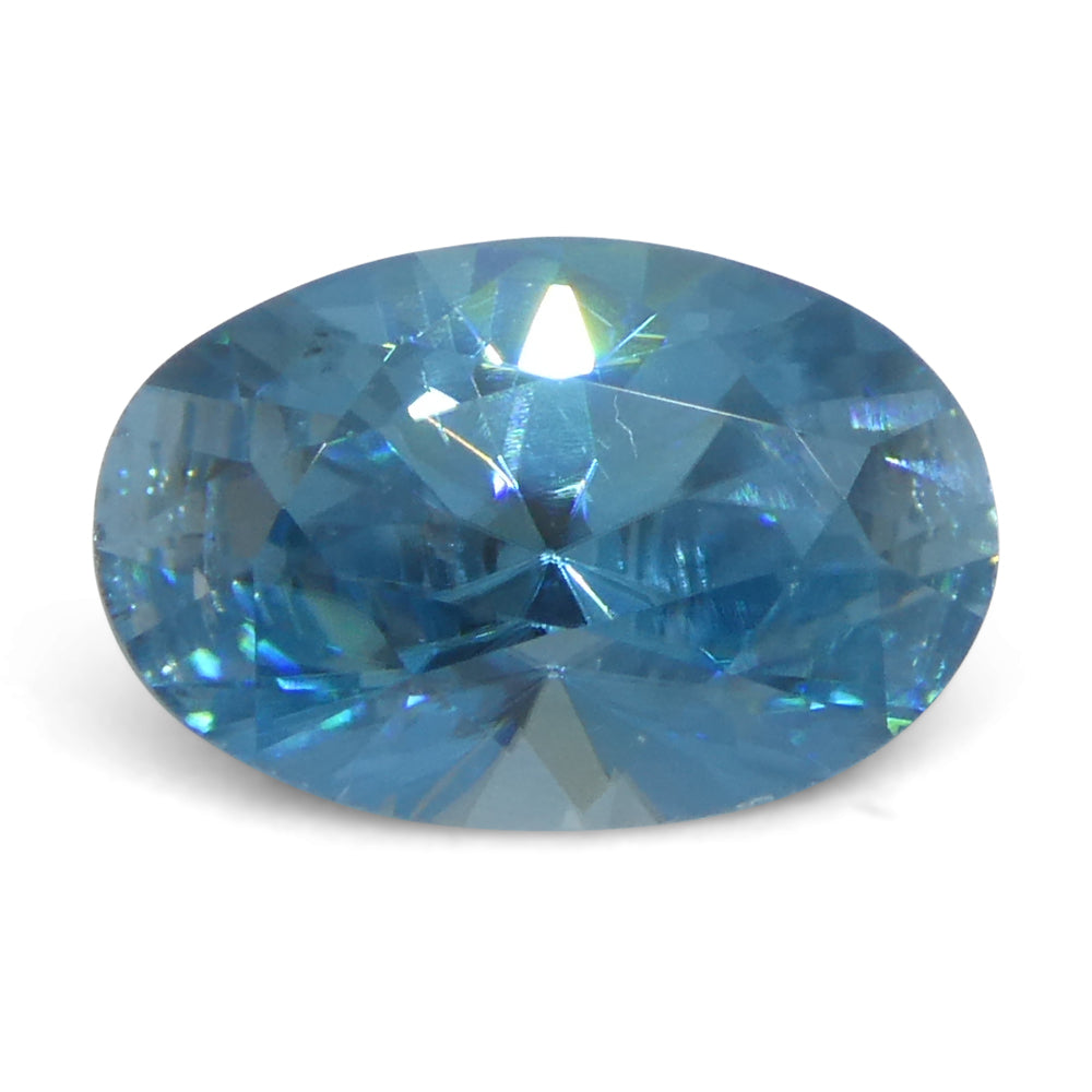 Zircon 2.16 cts 9.22 x 6.13 x 4.42 mm Oval Blue  $1300