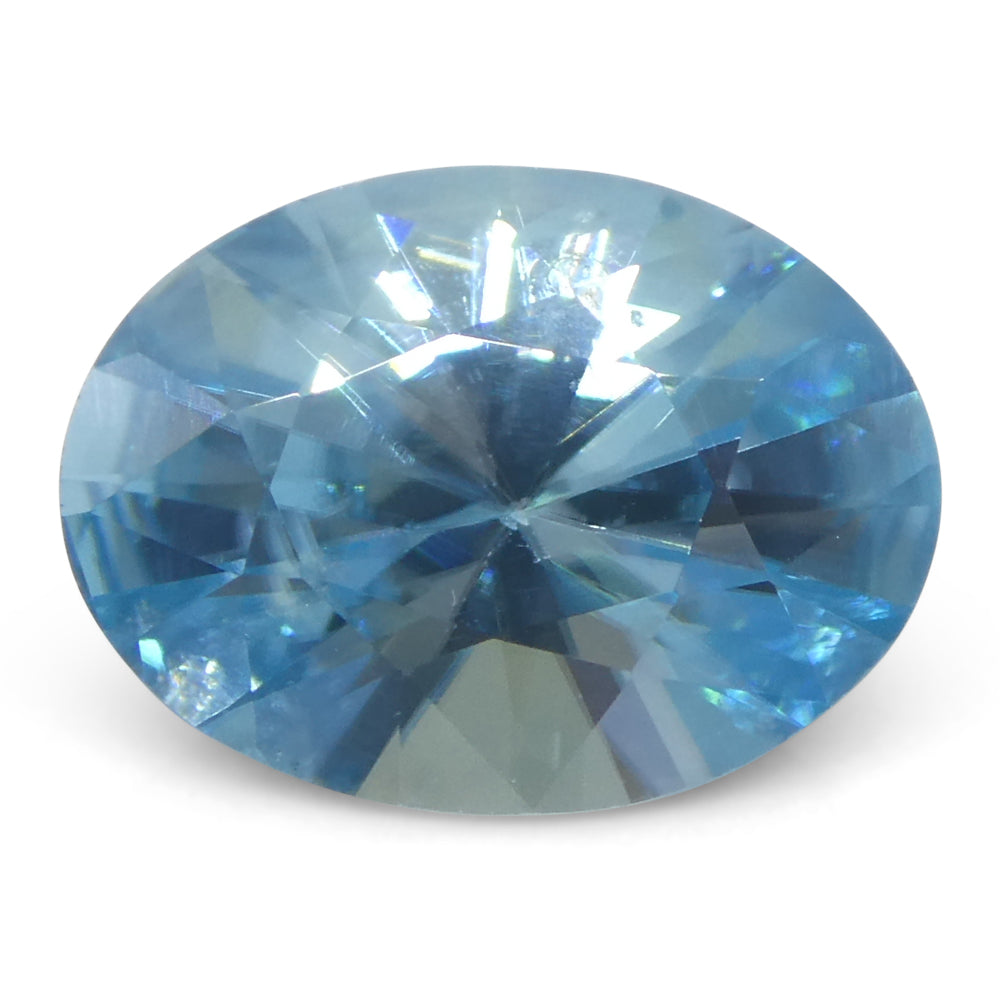 Zircon 3.15 cts 10.35 x 7.66 x 4.99 mm Oval Blue  $1890