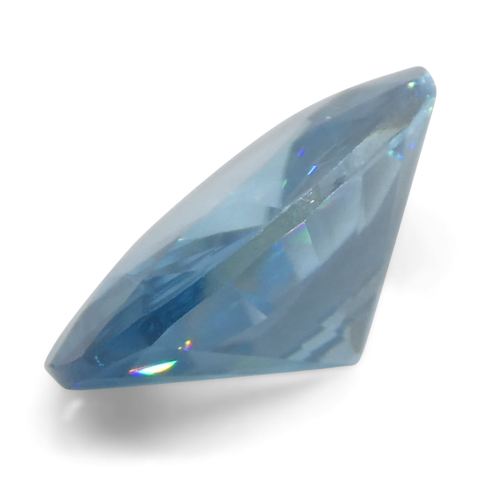 3.16ct Natural Earth Mined Oval Master Brilliant Cut Blue Zircon from Cambodia - Skyjems Wholesale Gemstones