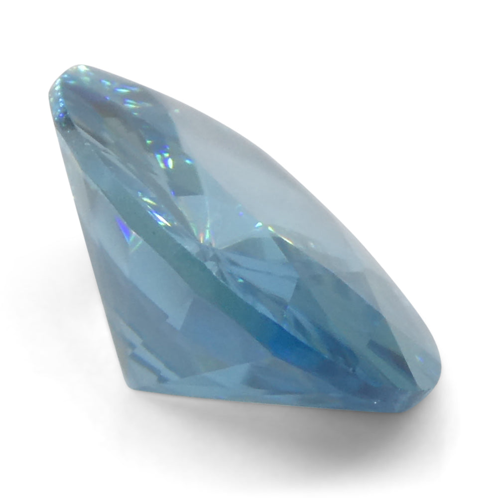 3.16ct Natural Earth Mined Oval Master Brilliant Cut Blue Zircon from Cambodia - Skyjems Wholesale Gemstones
