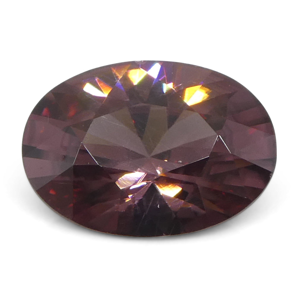 1.58ct Pink Zircon Oval Brilliant Cut Gemstone from Sri Lanka by SkyJems, premium earth-mined natural colored gem