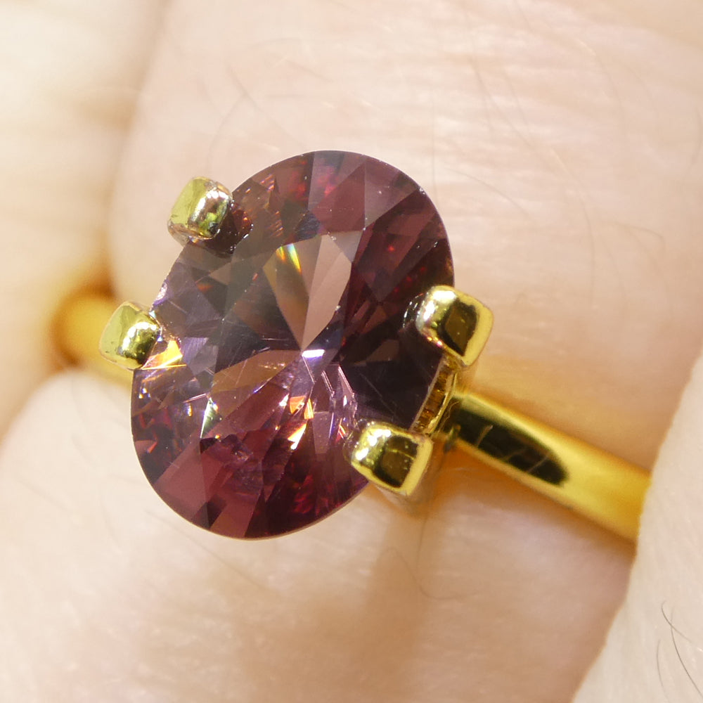 1.58ct Natural Earth Mined Oval Master Brilliant Cut Pink Zircon from Sri Lanka - Skyjems Wholesale Gemstones