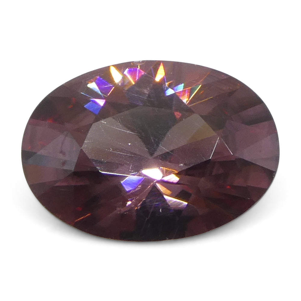 1.58ct Natural Earth Mined Oval Master Brilliant Cut Pink Zircon from Sri Lanka - Skyjems Wholesale Gemstones