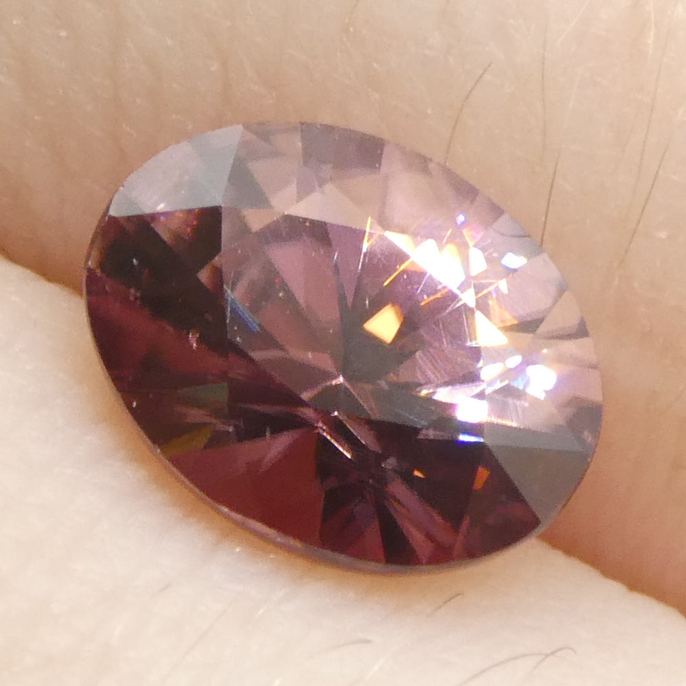 1.83ct Natural Earth Mined Oval Master Brilliant Cut Pink Zircon from Sri Lanka - Skyjems Wholesale Gemstones