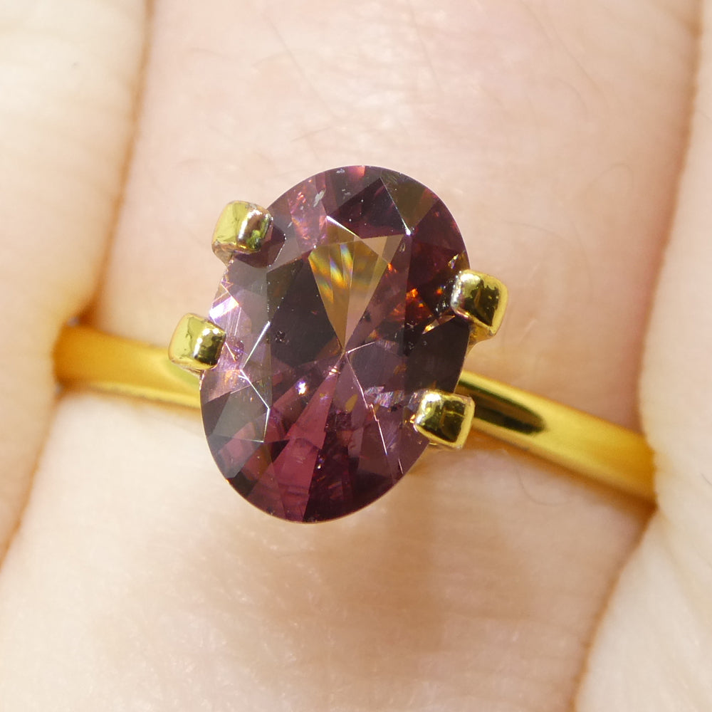 1.66ct Natural Earth Mined Oval Master Brilliant Cut Pink Zircon from Sri Lanka - Skyjems Wholesale Gemstones