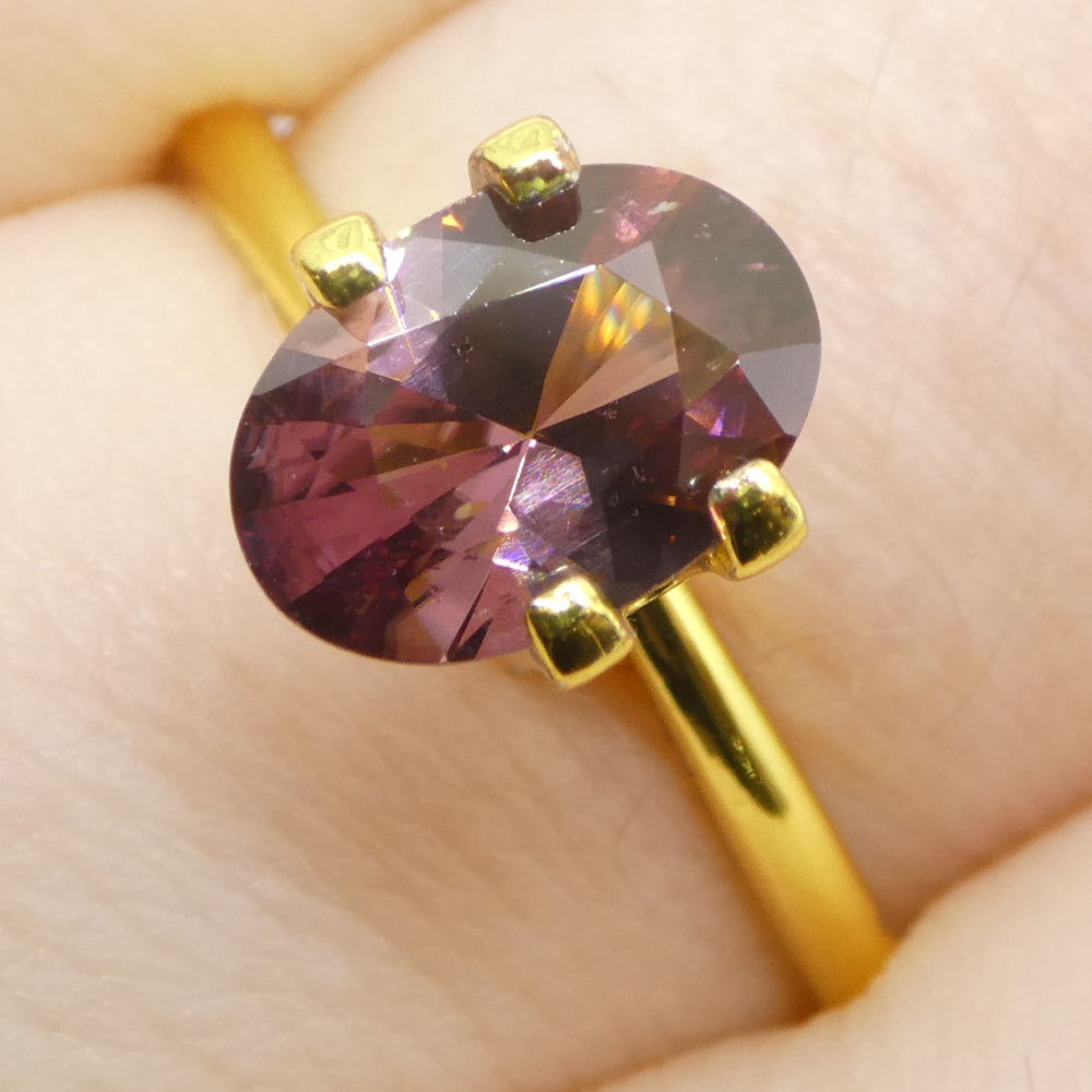 1.66ct Natural Earth Mined Oval Master Brilliant Cut Pink Zircon from Sri Lanka - Skyjems Wholesale Gemstones