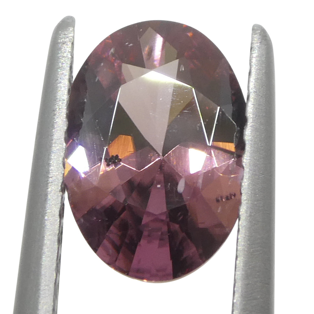 1.66ct Natural Earth Mined Oval Master Brilliant Cut Pink Zircon from Sri Lanka - Skyjems Wholesale Gemstones
