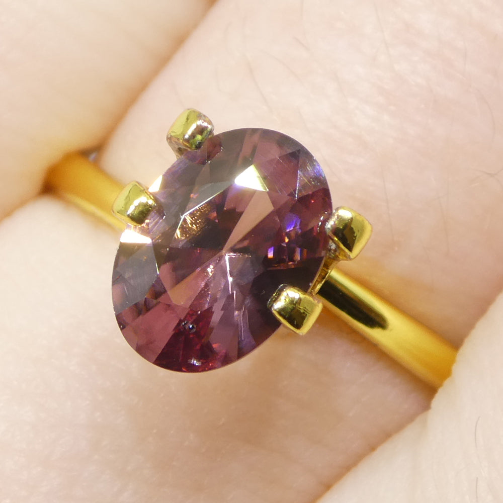 1.61ct Natural Earth Mined Oval Master Brilliant Cut Pink Zircon from Sri Lanka - Skyjems Wholesale Gemstones