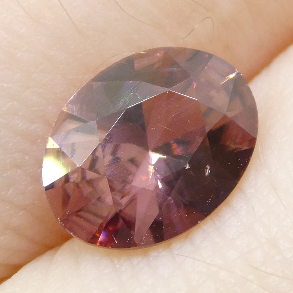 1.8ct Natural Earth Mined Oval Master Brilliant Cut Pink Zircon from Sri Lanka - Skyjems Wholesale Gemstones