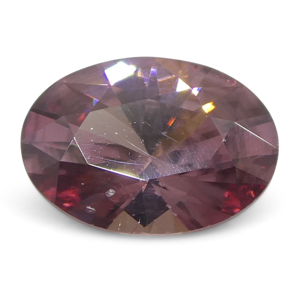 1.67ct Pink Zircon Oval Brilliant Cut Gemstone from Sri Lanka by SkyJems Canadian Gem Specialists