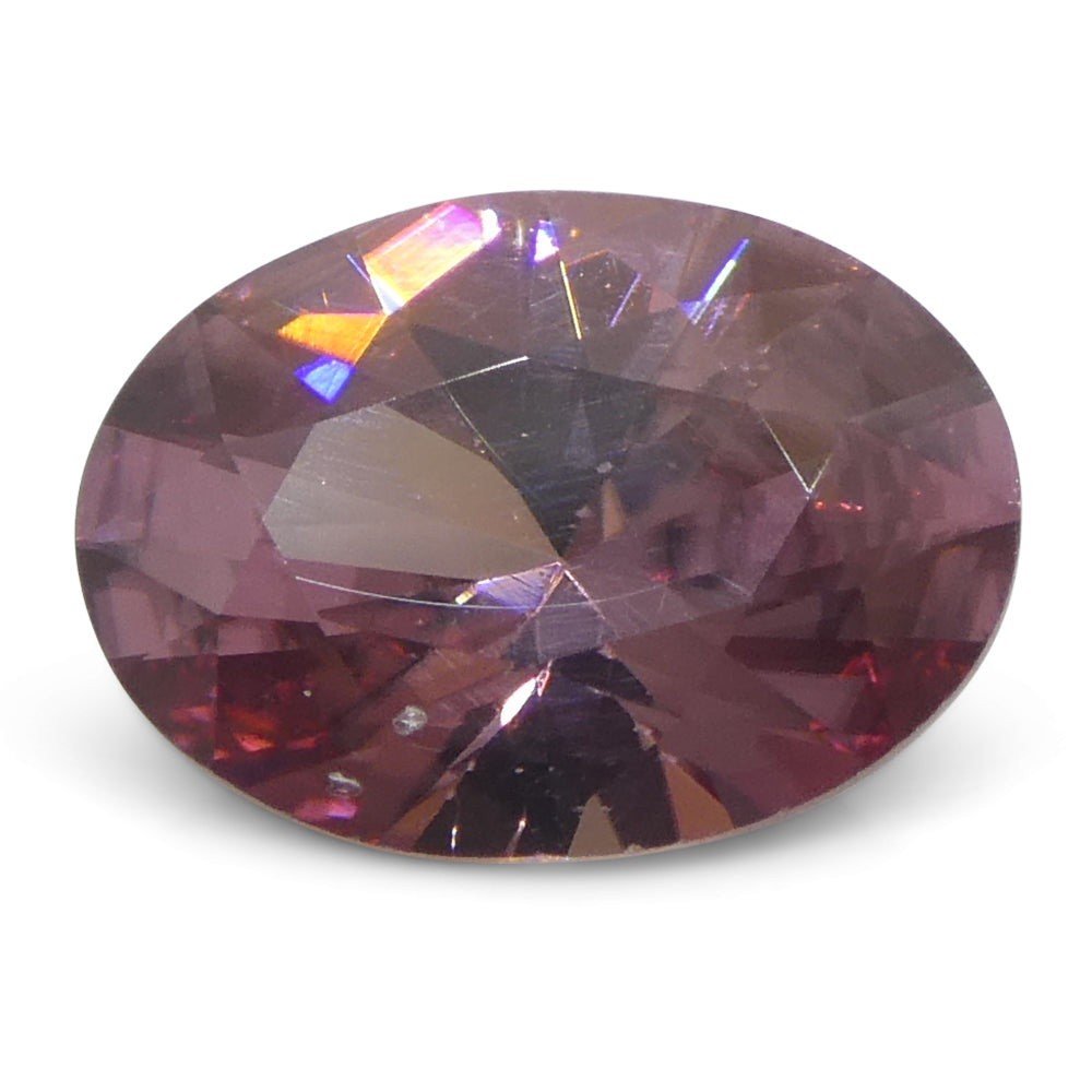 1.67ct Natural Earth Mined Oval Master Brilliant Cut Pink Zircon from Sri Lanka - Skyjems Wholesale Gemstones