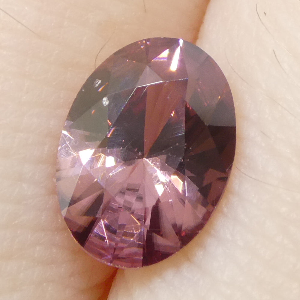 1.67ct Natural Earth Mined Oval Master Brilliant Cut Pink Zircon from Sri Lanka - Skyjems Wholesale Gemstones
