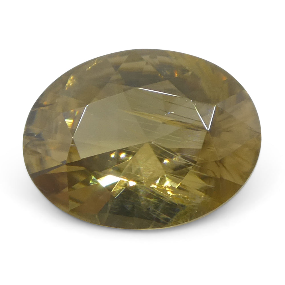 Zircon 1.52 cts 8.20 x 6.30 x 3.38 mm Oval Orange-Yellow  $310