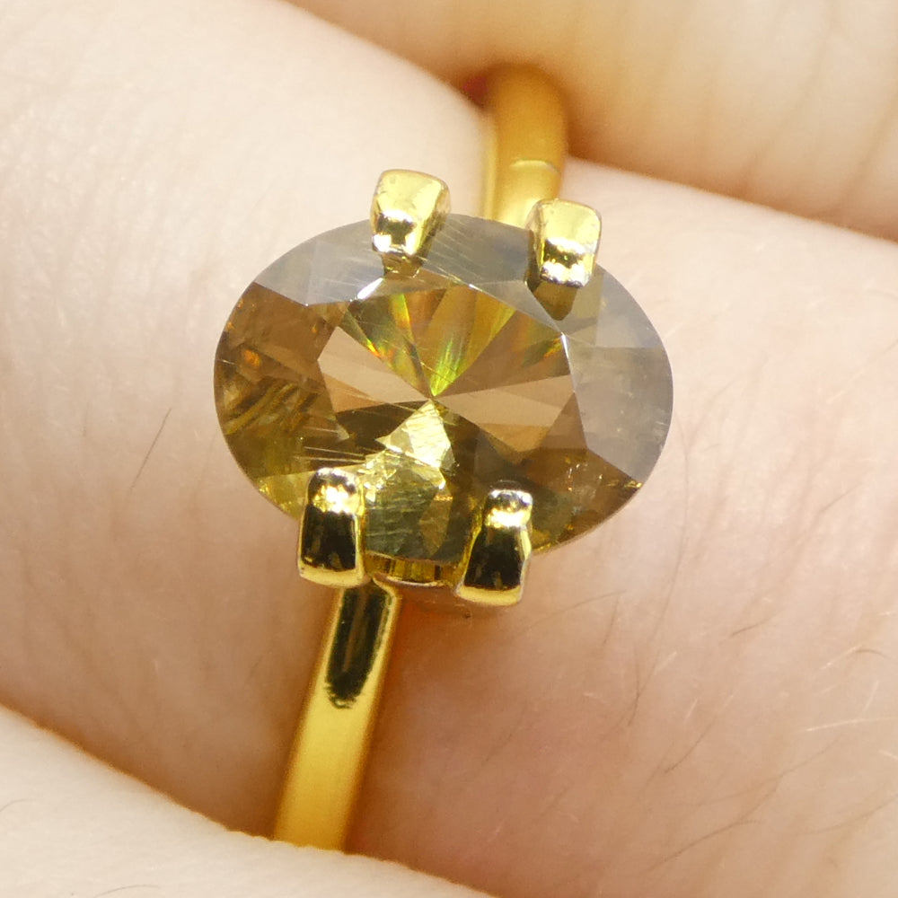 1.52ct Natural Earth Mined Oval Master Brilliant Cut Orange-Yellow Zircon from Sri Lanka - Skyjems Wholesale Gemstones