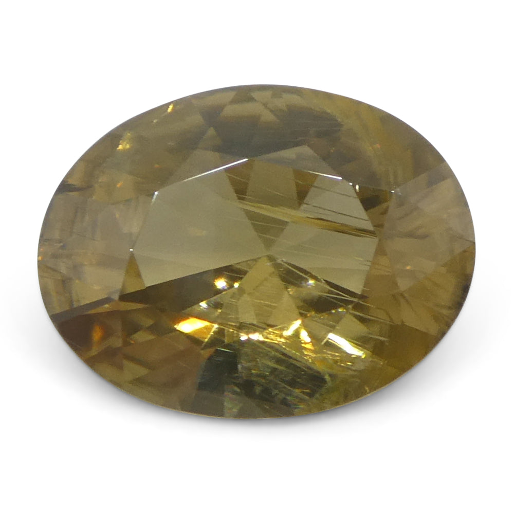 1.52ct Natural Earth Mined Oval Master Brilliant Cut Orange-Yellow Zircon from Sri Lanka - Skyjems Wholesale Gemstones