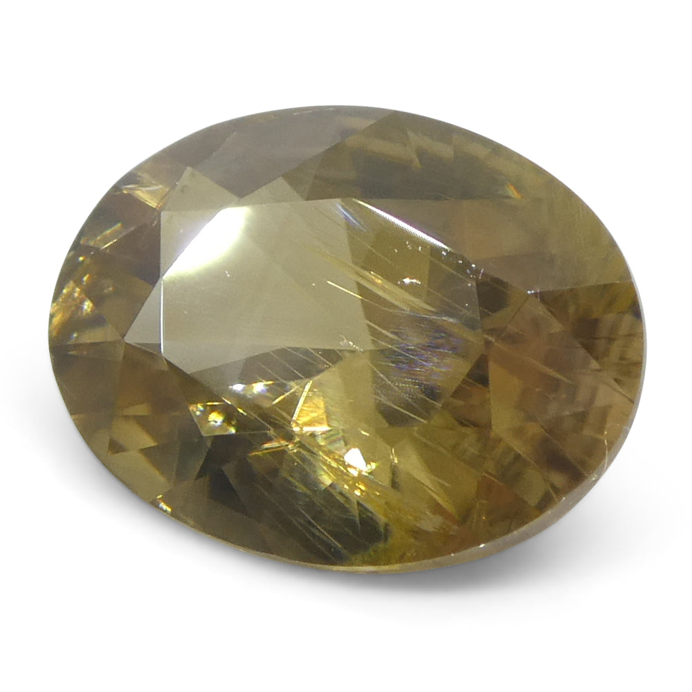 1.52ct Natural Earth Mined Oval Master Brilliant Cut Orange-Yellow Zircon from Sri Lanka - Skyjems Wholesale Gemstones