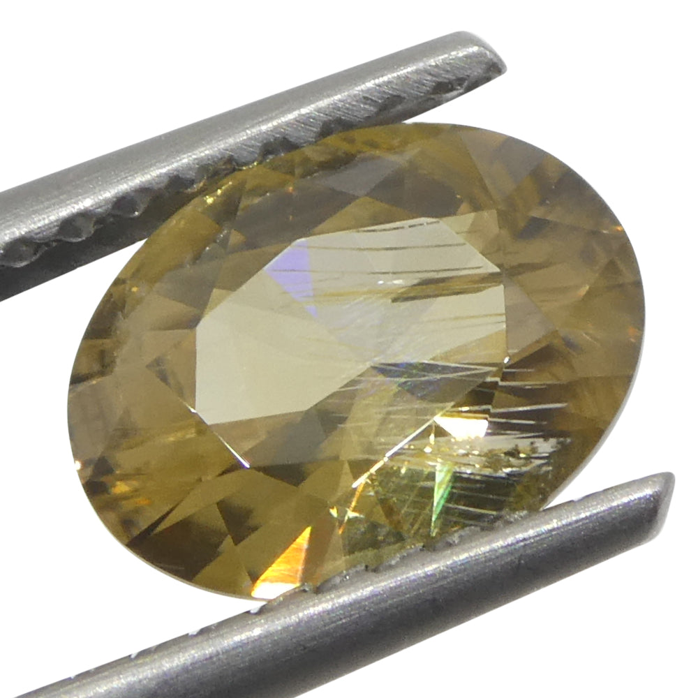 1.52ct Natural Earth Mined Oval Master Brilliant Cut Orange-Yellow Zircon from Sri Lanka - Skyjems Wholesale Gemstones