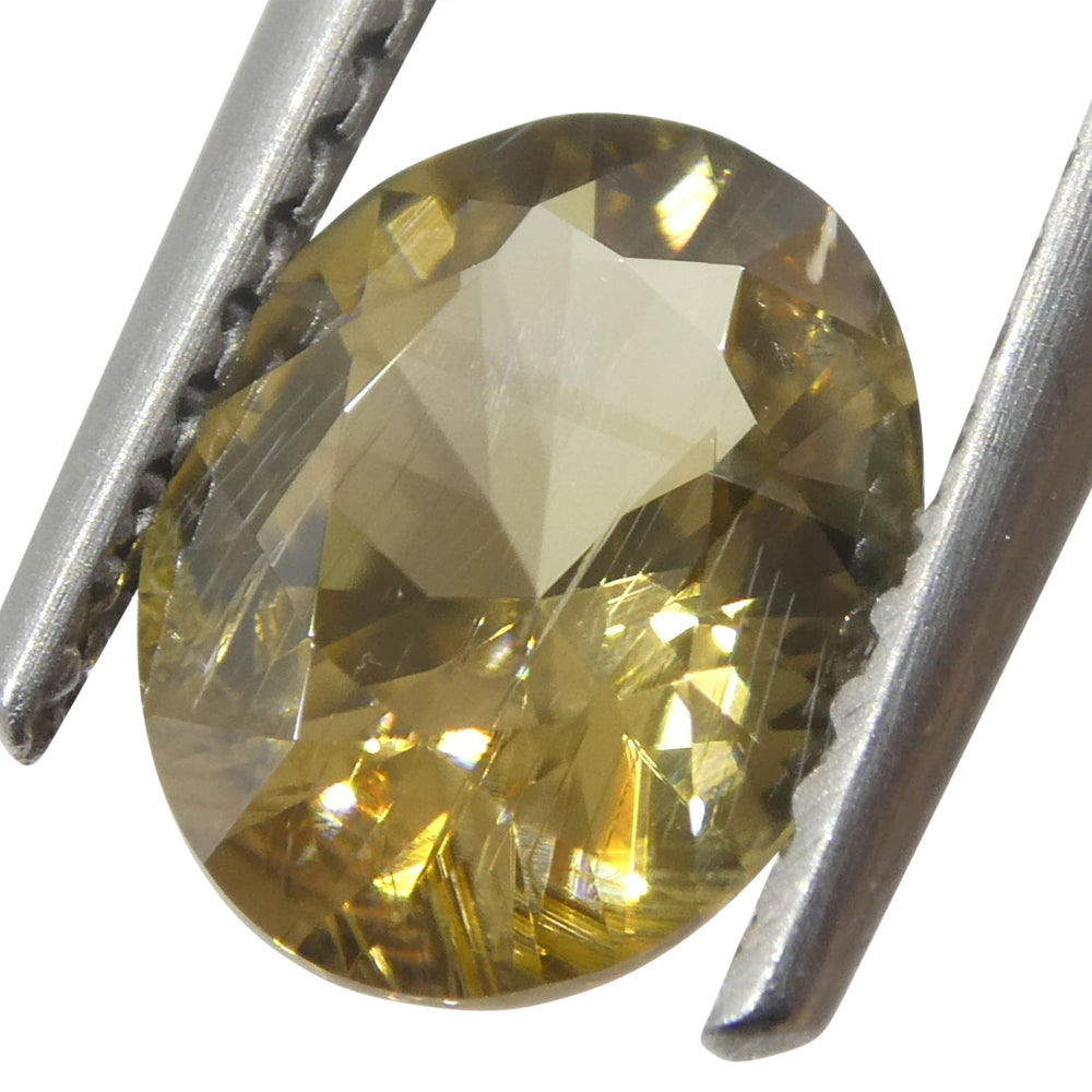 1.52ct Natural Earth Mined Oval Master Brilliant Cut Orange-Yellow Zircon from Sri Lanka - Skyjems Wholesale Gemstones