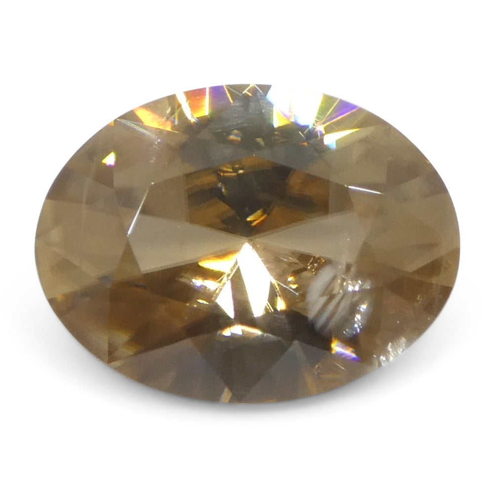 2.09ct Oval Orange Zircon from Sri Lanka, earth-mined brilliant cut gemstone by SkyJems Canadian gem specialists