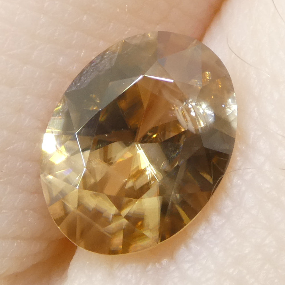 2.09ct Natural Earth Mined Oval Master Brilliant Cut Orange Zircon from Sri Lanka - Skyjems Wholesale Gemstones