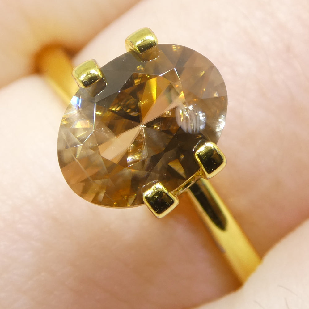 2.09ct Natural Earth Mined Oval Master Brilliant Cut Orange Zircon from Sri Lanka - Skyjems Wholesale Gemstones