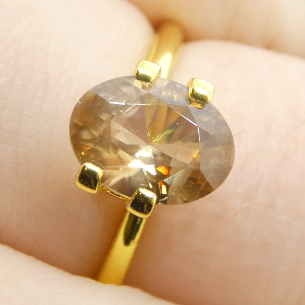 2.09ct Natural Earth Mined Oval Master Brilliant Cut Orange Zircon from Sri Lanka - Skyjems Wholesale Gemstones