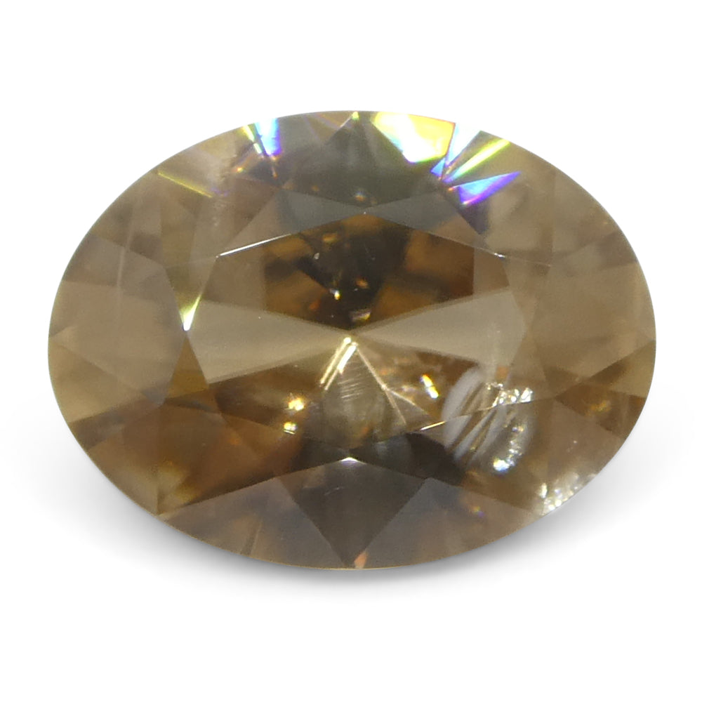 2.09ct Natural Earth Mined Oval Master Brilliant Cut Orange Zircon from Sri Lanka - Skyjems Wholesale Gemstones