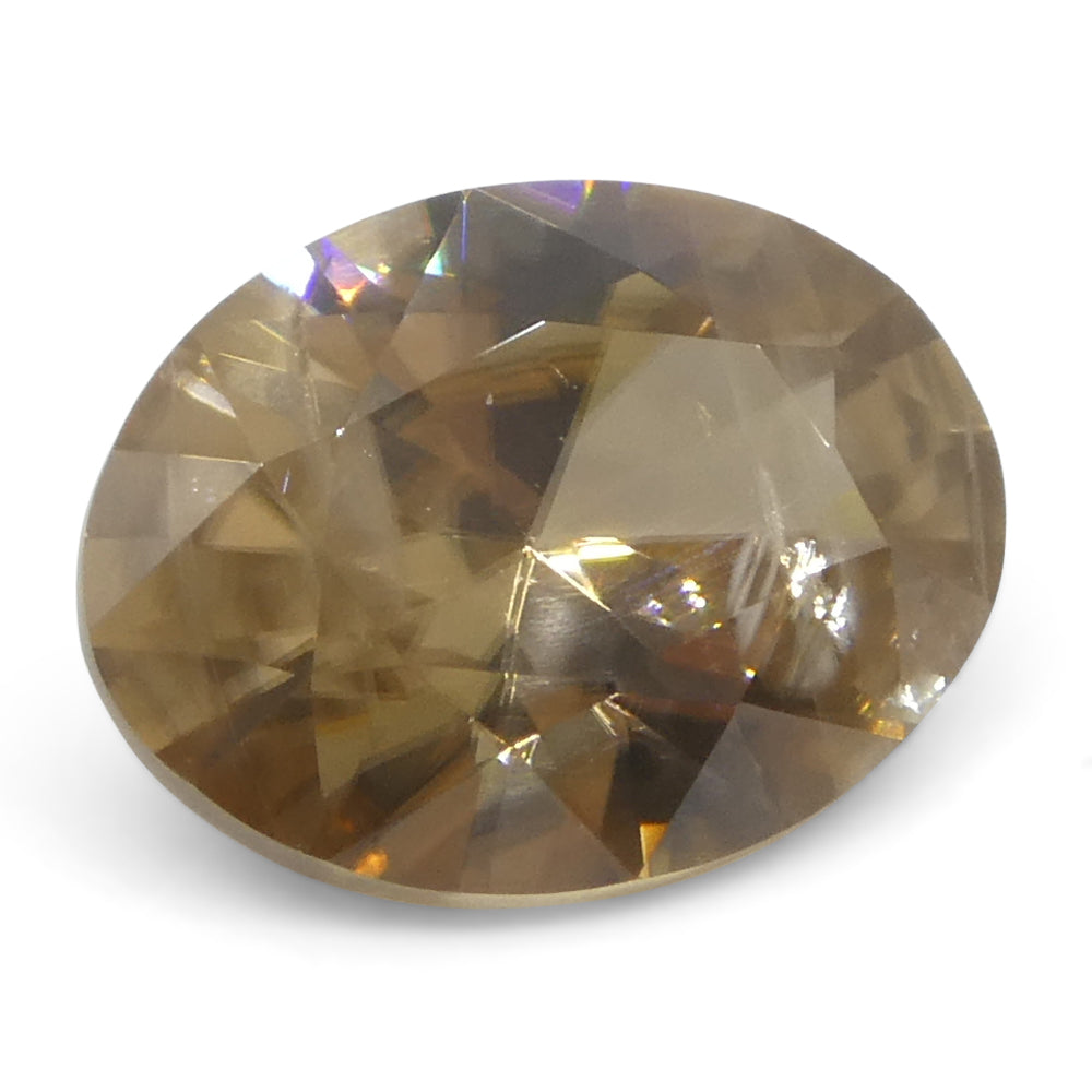 2.09ct Natural Earth Mined Oval Master Brilliant Cut Orange Zircon from Sri Lanka - Skyjems Wholesale Gemstones