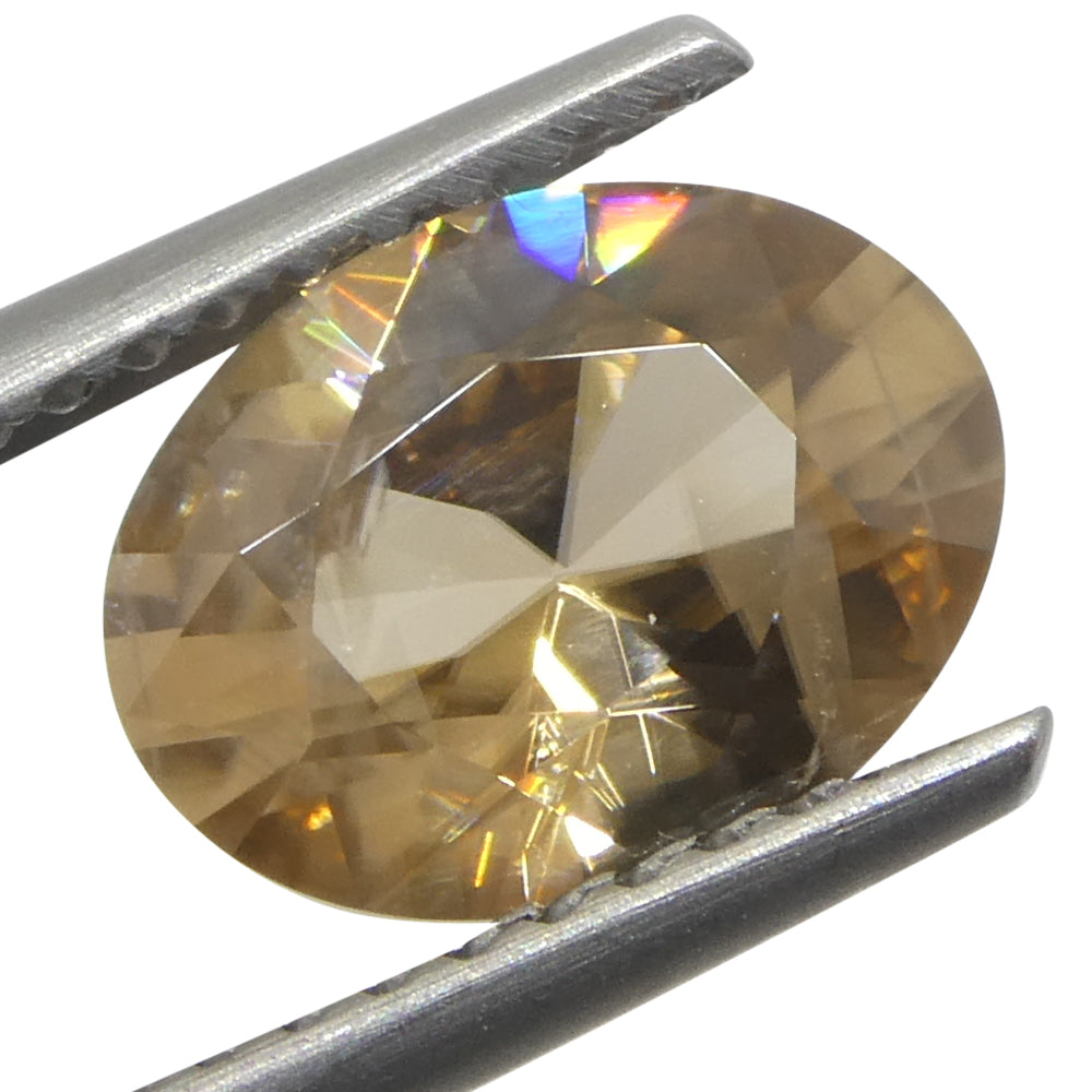 2.09ct Natural Earth Mined Oval Master Brilliant Cut Orange Zircon from Sri Lanka - Skyjems Wholesale Gemstones