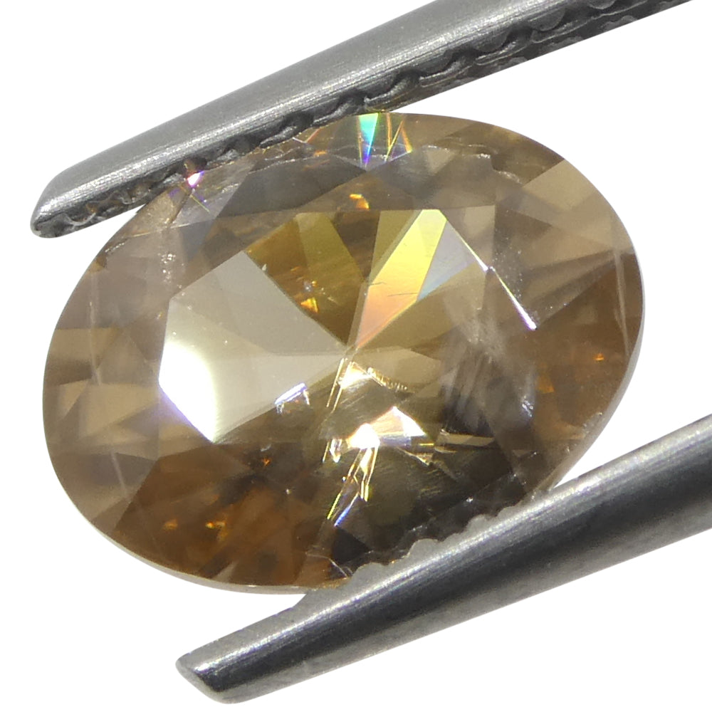 2.09ct Natural Earth Mined Oval Master Brilliant Cut Orange Zircon from Sri Lanka - Skyjems Wholesale Gemstones