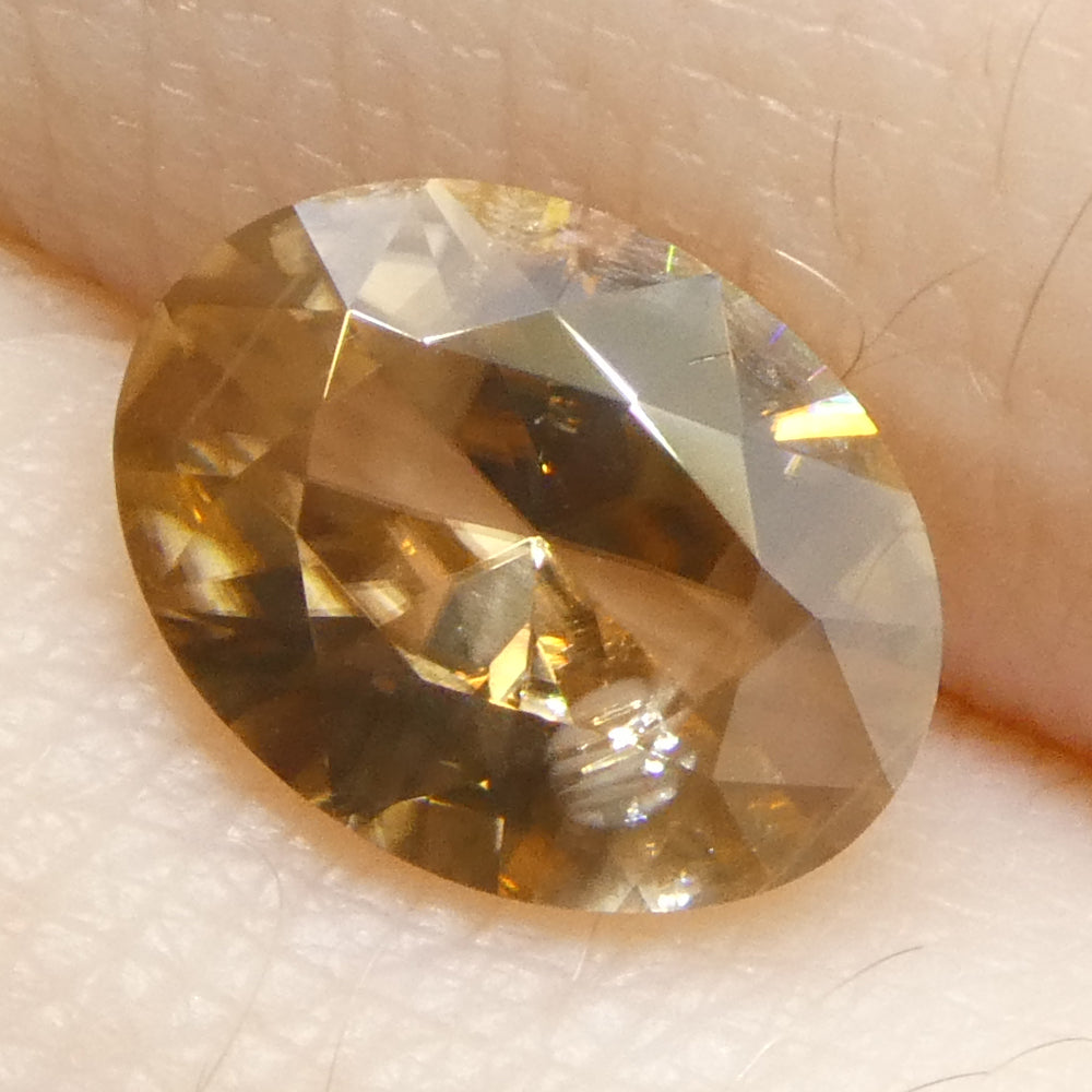 2.09ct Natural Earth Mined Oval Master Brilliant Cut Orange Zircon from Sri Lanka - Skyjems Wholesale Gemstones