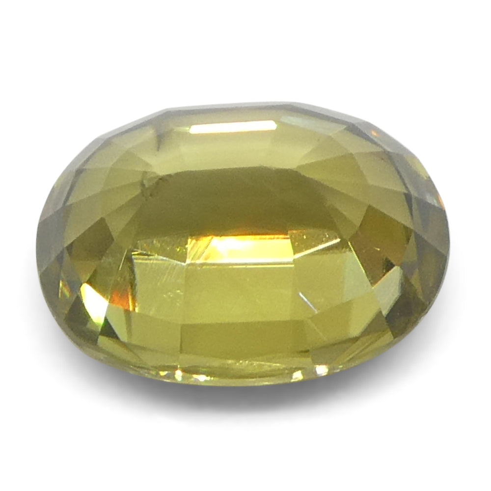 2.49ct Natural Earth Mined Oval Master Brilliant Cut Greenish Yellow Zircon from Sri Lanka - Skyjems Wholesale Gemstones