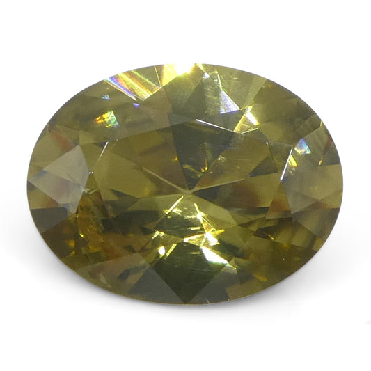 Zircon 1.84 cts 8.49 x 6.56 x 3.85 mm Oval Yellow  $370