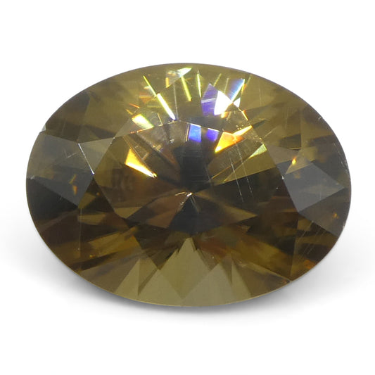 Zircon 1.91 cts 8.34 x 6.37 x 4.44 mm Oval Yellow-Brown  $390