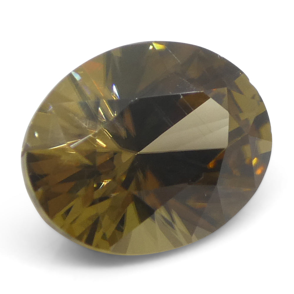 1.91ct Natural Earth Mined Oval Master Brilliant Cut Yellow-Brown Zircon from Sri Lanka - Skyjems Wholesale Gemstones