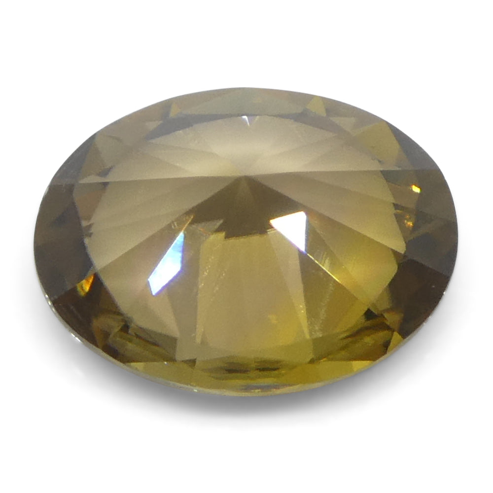 1.91ct Natural Earth Mined Oval Master Brilliant Cut Yellow-Brown Zircon from Sri Lanka - Skyjems Wholesale Gemstones