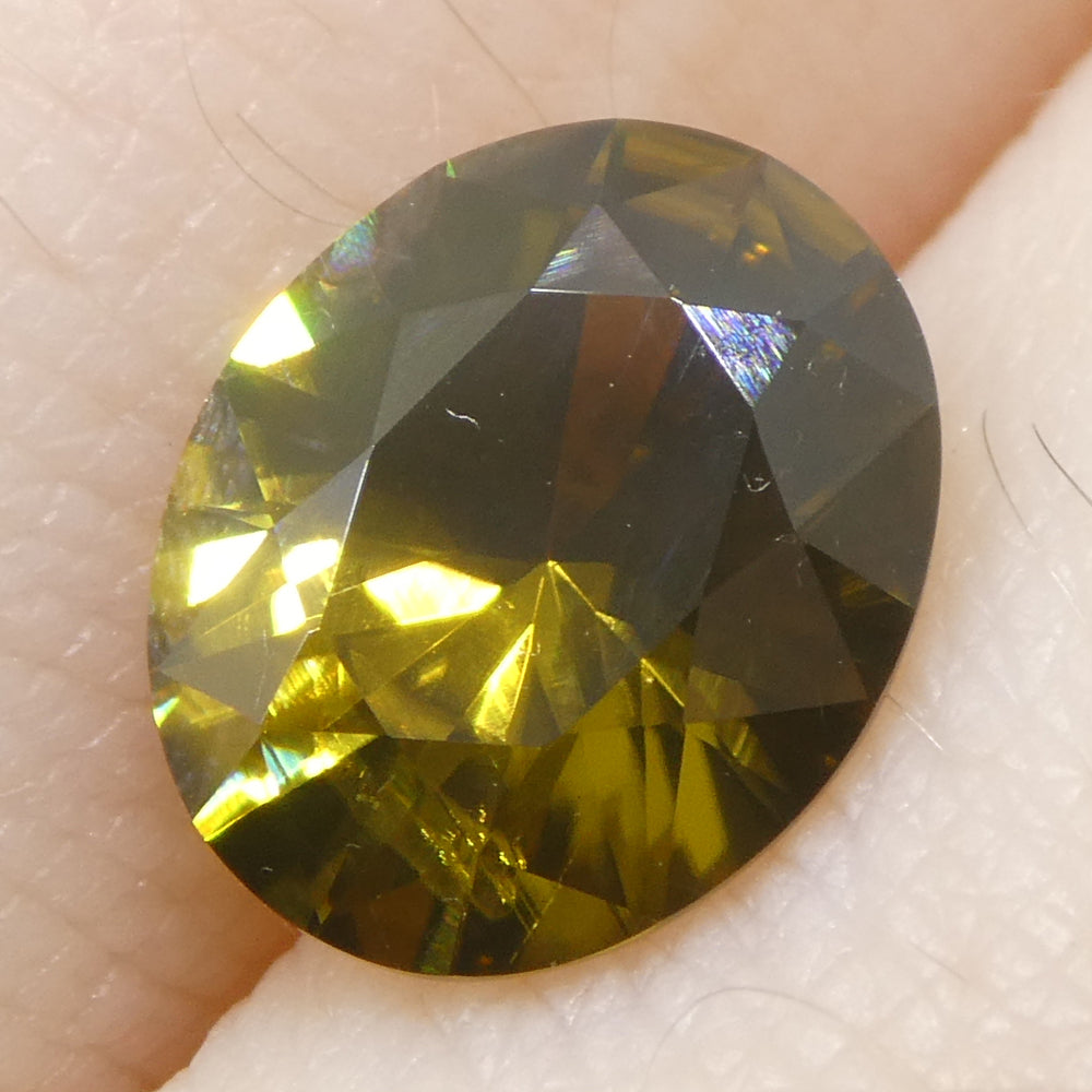 2.12ct Natural Earth Mined Oval Master Brilliant Cut Yellow Zircon from Sri Lanka - Skyjems Wholesale Gemstones