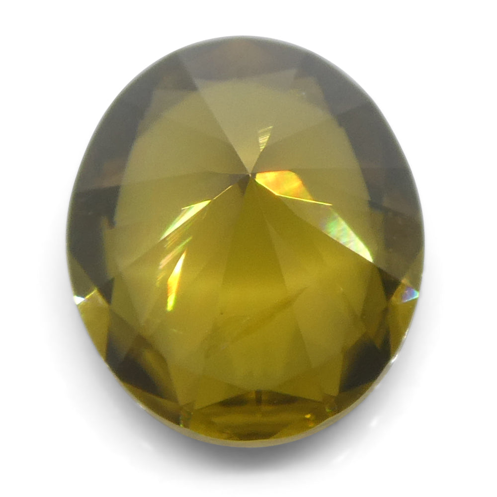 2.12ct Natural Earth Mined Oval Master Brilliant Cut Yellow Zircon from Sri Lanka - Skyjems Wholesale Gemstones