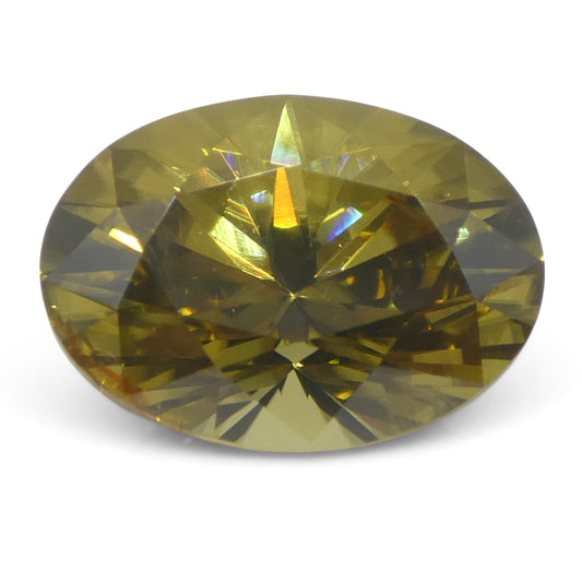 2.76ct Natural Earth Mined Oval Master Brilliant Cut Yellow Zircon from Sri Lanka - Skyjems Wholesale Gemstones