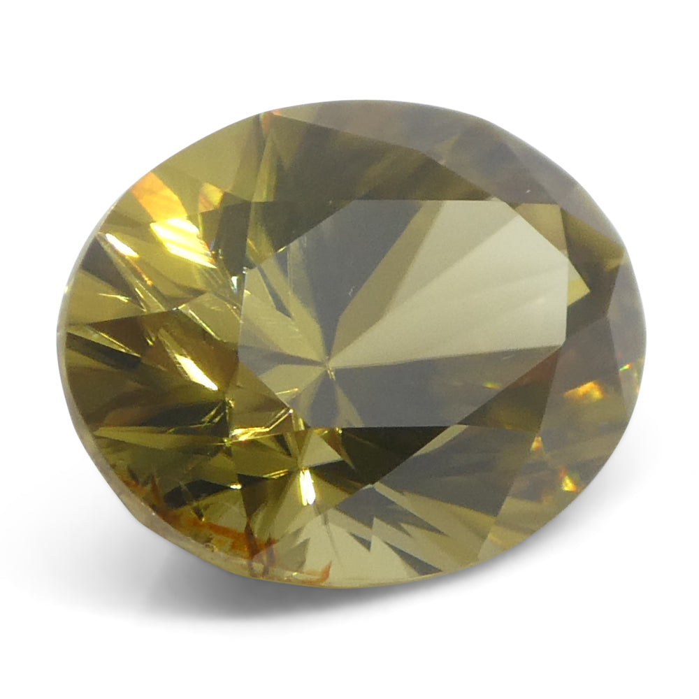 2.76ct Natural Earth Mined Oval Master Brilliant Cut Yellow Zircon from Sri Lanka - Skyjems Wholesale Gemstones