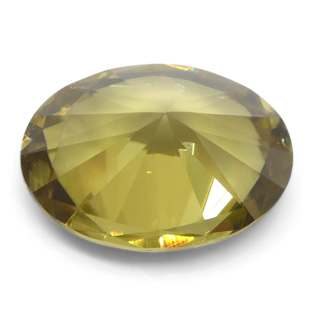 2.76ct Natural Earth Mined Oval Master Brilliant Cut Yellow Zircon from Sri Lanka - Skyjems Wholesale Gemstones