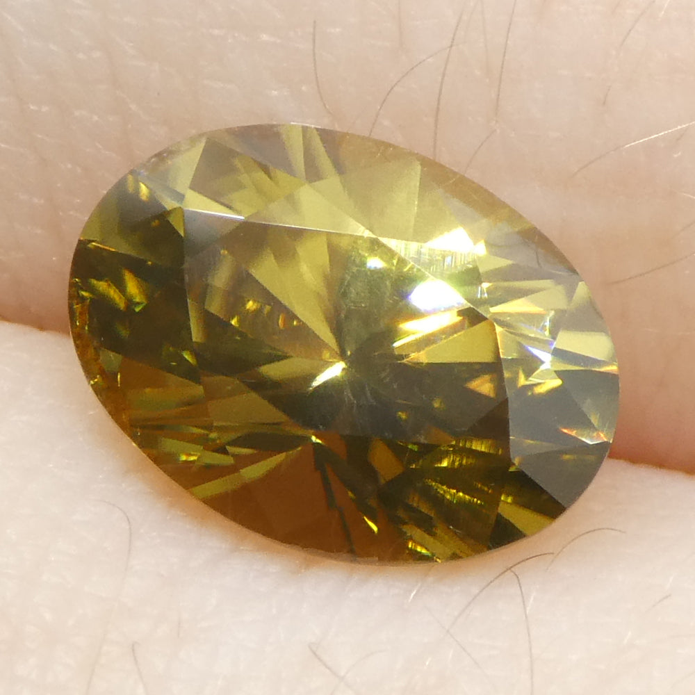 2.76ct Natural Earth Mined Oval Master Brilliant Cut Yellow Zircon from Sri Lanka - Skyjems Wholesale Gemstones