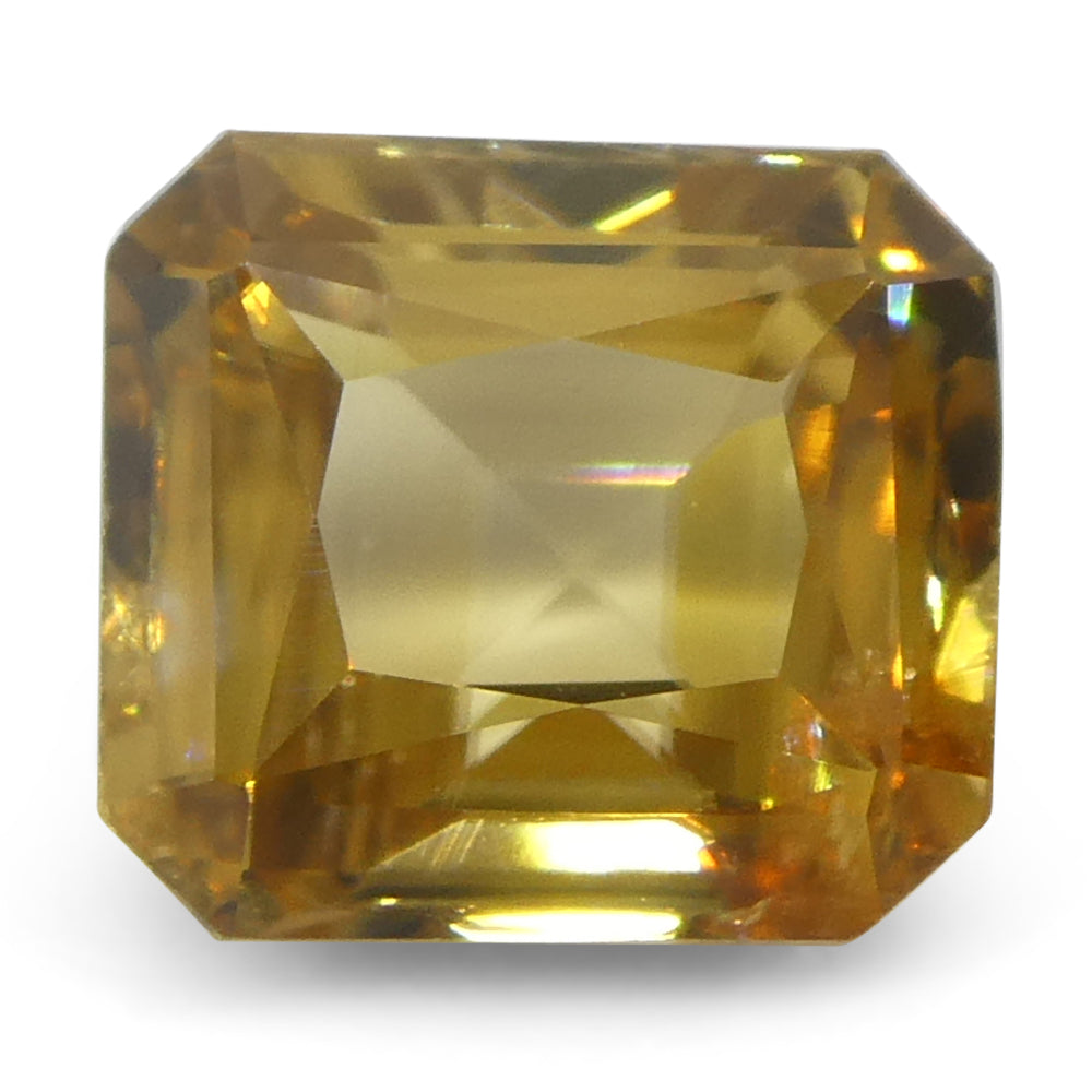 2.75ct Orange-Yellow Zircon from Sri Lanka, octagon emerald cut, master brilliant stone by SkyJems Canadian gemstones
