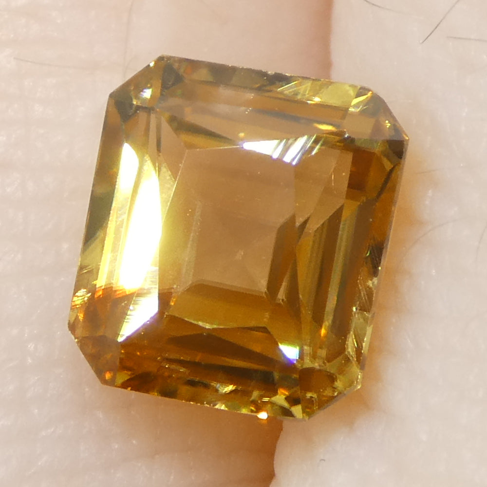 2.75ct Natural Earth Mined Octagon/Emerald Cut Master Brilliant Cut Orange-Yellow Zircon from Sri Lanka - Skyjems Wholesale Gemstones
