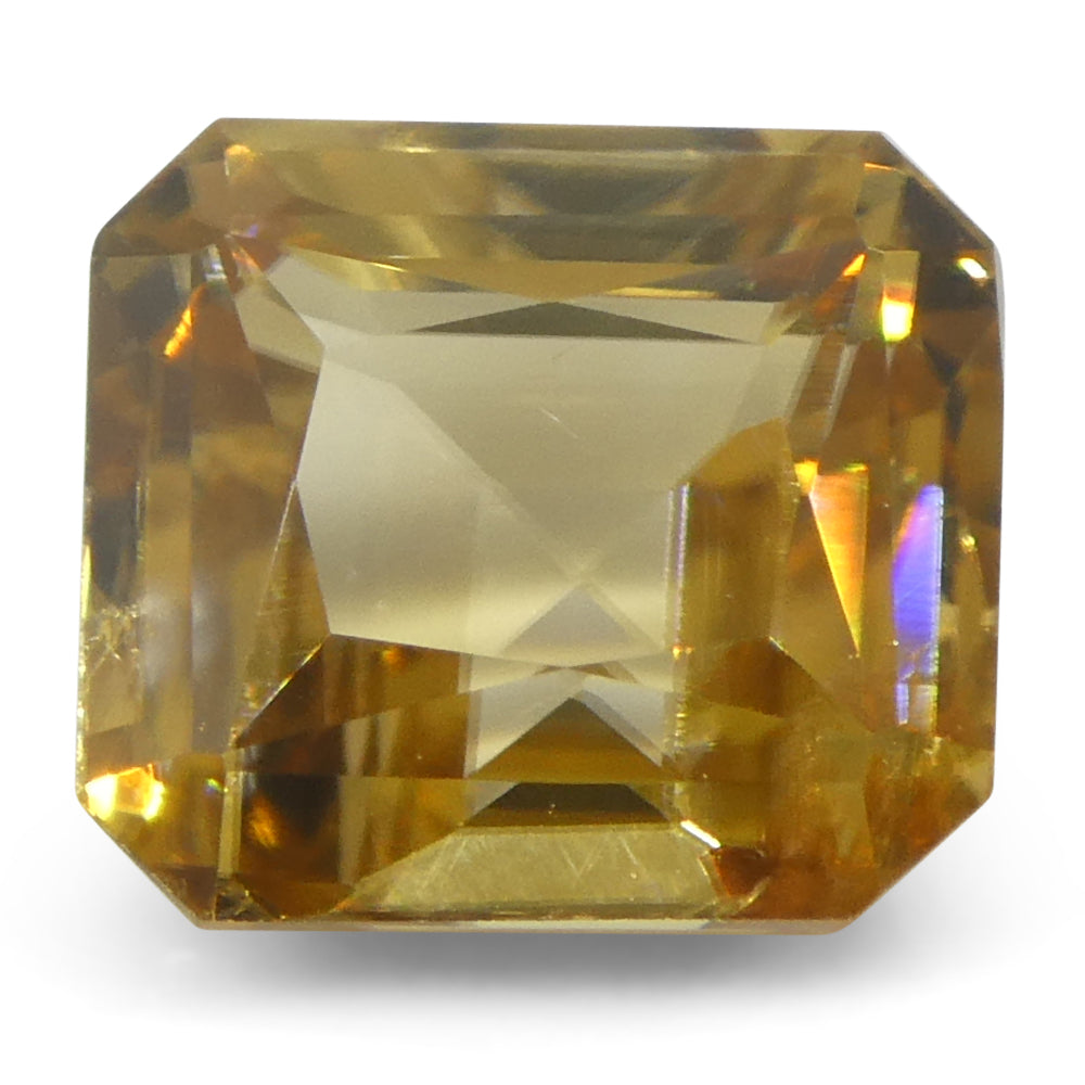 2.75ct Natural Earth Mined Octagon/Emerald Cut Master Brilliant Cut Orange-Yellow Zircon from Sri Lanka - Skyjems Wholesale Gemstones