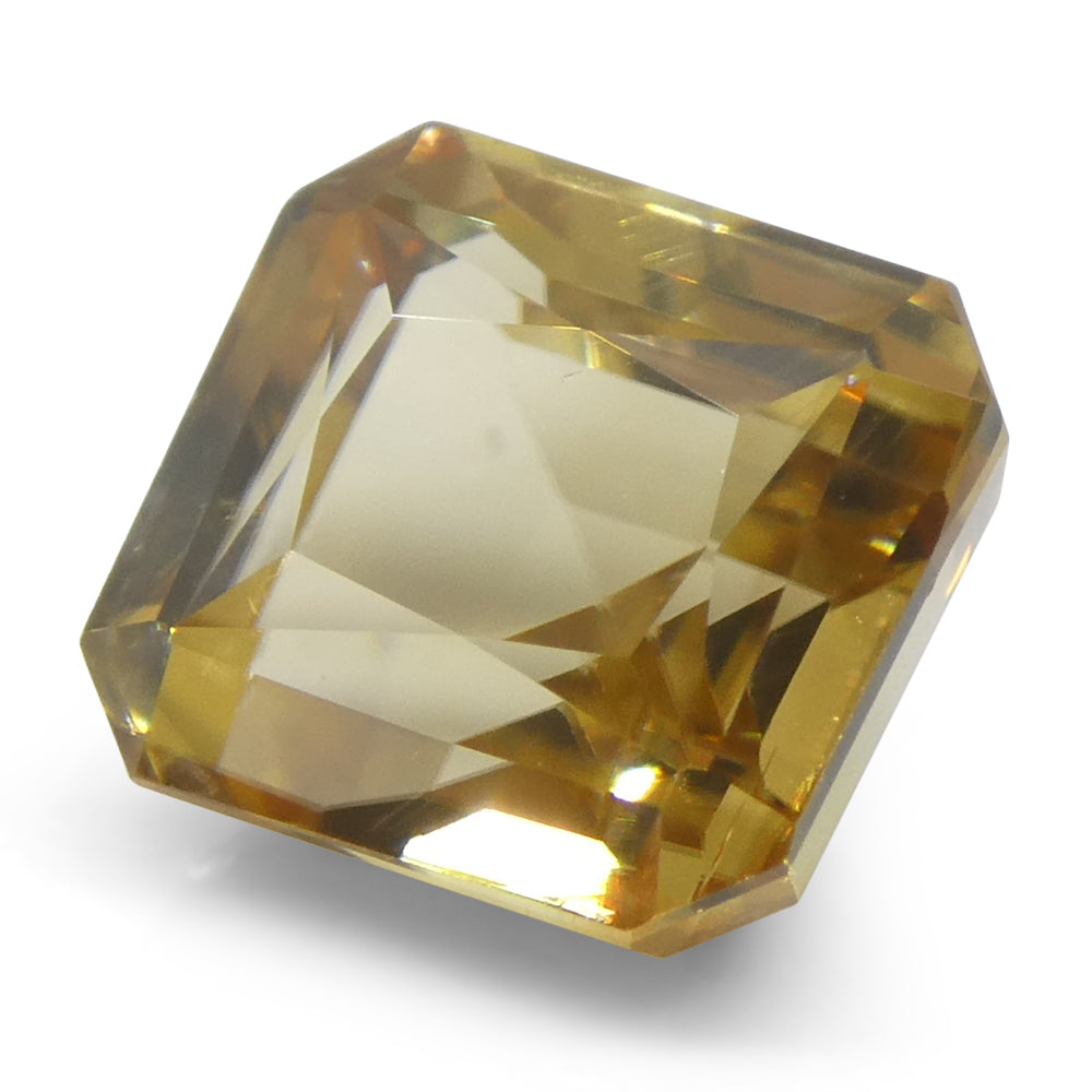 2.75ct Natural Earth Mined Octagon/Emerald Cut Master Brilliant Cut Orange-Yellow Zircon from Sri Lanka - Skyjems Wholesale Gemstones