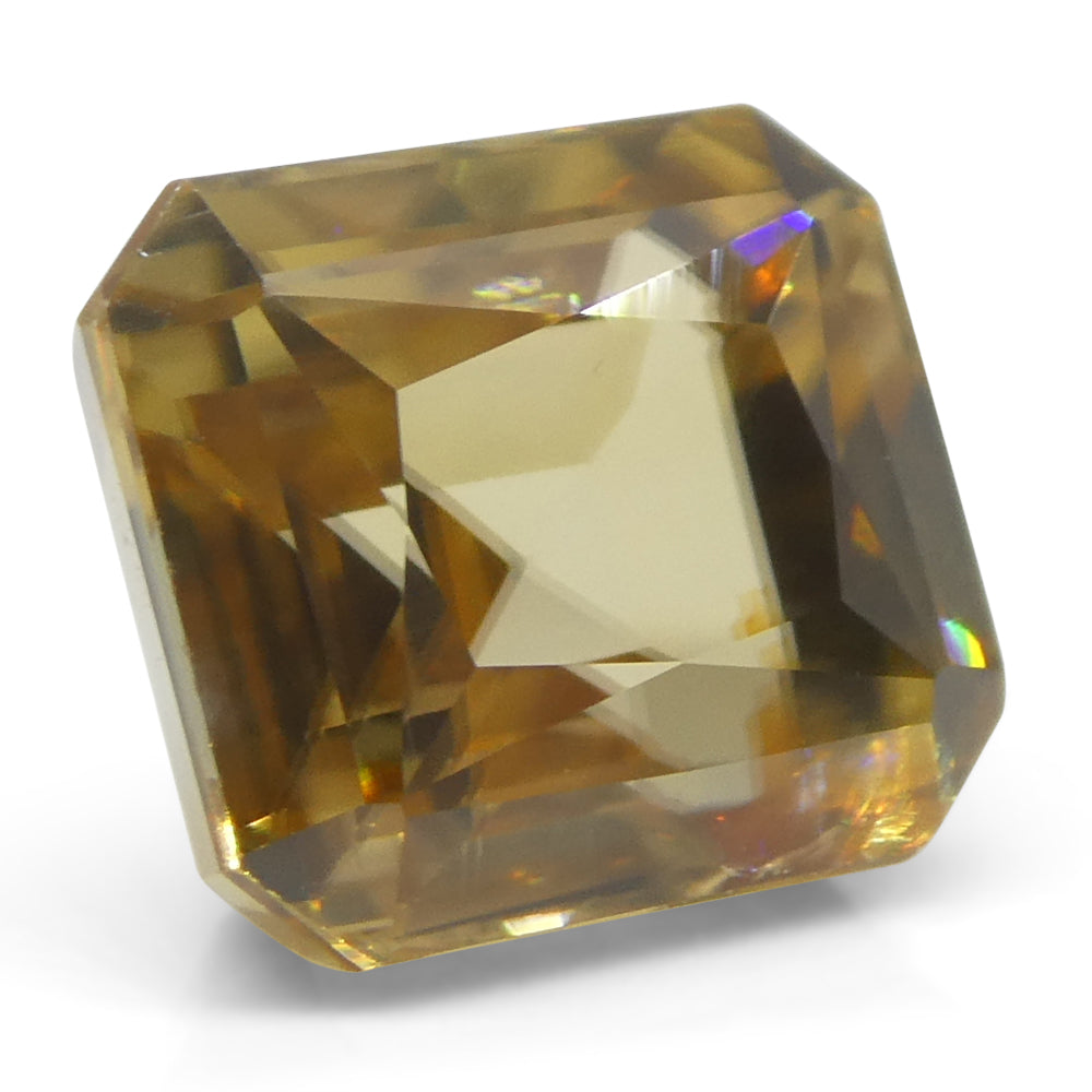 2.75ct Natural Earth Mined Octagon/Emerald Cut Master Brilliant Cut Orange-Yellow Zircon from Sri Lanka - Skyjems Wholesale Gemstones